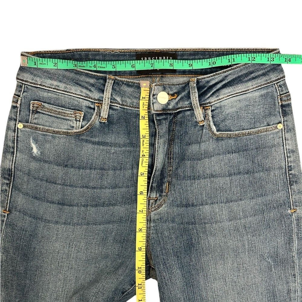 SANCTUARY Denim Connector Kick Crop Standard Rise Women Size 27 $169 MSRP NWT - Picture 7 of 11